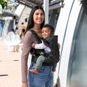 Infantino 4-in-1 Baby Carrier – Grey Leopard, Adjustable Ergonomic