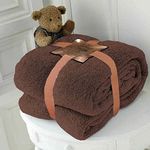 Northern Luxe Super Luxury Teddy Bear Fleece Throw Large Soft Cuddly Warm Sofa Bed Blanket (Chocolate-Brown, King)