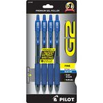 Pilot G2 Retractable Premium Gel Ink Roller Ball Pens, Fine Point, 4-Pack, Blue Ink -31058