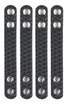 Bianchi Accumold Elite 4-Pack 7906 Chrome Snap Belt Keepers (Basketweave Black)