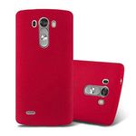 Cadorabo Case Compatible with LG G3 in Frost RED - Shockproof and Scratch Resistant TPU Silicone Cover - Ultra Slim Protective Gel Shell Bumper Back Skin