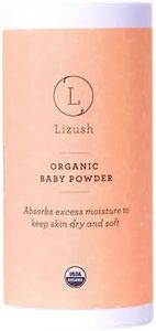 Lizush Organic Baby Powder - 3 oz. Talc Free Soothing Arrowroot, Calendula, and Cornstarch Baby Powder for Newborn, Babies, and Toddlers