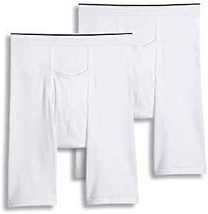 Jockey Men's Underwear Big Man Pouch Midway Brief - 2 Pack, White, 3XL