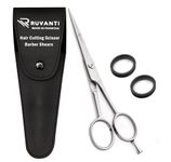 Ruvanti Professional Hair Cutting Scissors - Sharp Blades Hair Shears/Barber Scissors/Mustache Scissors - J2 Stainless Steel Hair Scissors - 6.5"- Haircut/Hairdresser Scissors for Kids, Men and Women.