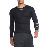 2XU Core Compression Long Sleeve, Black/Silver, Medium