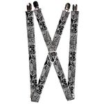 Buckle-Down Unisex Buckle-down - Skulls Suspenders, Skulls, One Size UK