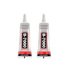 2 Pcs B-7000 Glue 25ml, Multipurpose High Grade Industrial B7000 Adhesive, Semi Fluid Transparent Glues Suitable for Phone Screen Repair,Wooden,Jewelery(2 x 25ML / 0.9 oz)