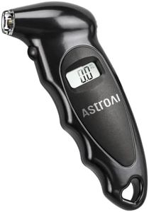 AstroAI Digital Tire Pressure Gauge 0-150PSI, Accurate in 0.1 Increments, Backlit LCD and Presta Valve Adaptor Included, 4 Units of Measurement for Car Truck Bicycle, Black