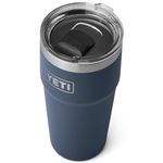 YETI Rambler Cup, Vacuum Insulated Stainless Steel Stackable Cup with Magslider Lid, Navy, 20 oz (591 ml)