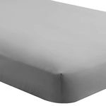 Sasma Home - 100% Jersey Cotton Extra Deep Fitted Sheets - Easy Care - Hypoallergenic - Natural Cotton Fitted Sheet - 40cm / 16 Inch Extra Deep Fitted Sheet (Gray, King)