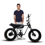 VIGOREBIKE VX Urban Electric Cycle,350w Hub Motor | Fat Tyre Cycle 20.0” with Front Suspension|Dual Disc Cut-Off Brakes|Fast Charging 60+ KM Range on Pass,95% Pre-Assembled with Charger