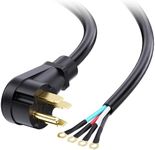 Cable Matters 4 Prong to 4 Wire Range Cord 4 ft, Heavy Duty 6/8 AWG 50 Amp Cord (NEMA 14-50P to 4-Wire)