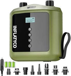 INFLATYCO Portable Paddle Board Pump Electric Sup Air Pump, Battery Powered High Pressure Inflator with Cordless & Corded Mode for Inflatable Standup Paddleboard Kayak Tent Boat Dinghy Raft