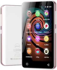 MP3 Player with Bluetooth and WiFi, innioasis 160GB Music Player with Spotify,Pandora,Amazon Music,4" Touch Screen Android MP4 MP3 Player for Kids with Libby,Audible,Audiobooks(Pink_White)