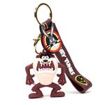 Daiyamondo Premium World Famous Action Super Hero Anime Character Silicone 3D Rubber Keychain Suitable For Bag Charms, Car Key Rings, Bike Keychain, Gifting (Looney Devil,Brown)