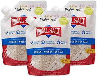 Redmond Real Kosher Salt, 16 Ounce Pouch (3 pack)