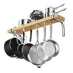 Cooks Standard Wall Mounted Wooden Pot Rack, 36 by 8-Inch
