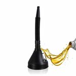 Fuel Funnel Plastic Flexi Funnel Multifunctional Funnel With Filter Flexible Liquid Funnel Wide Mouth For Fuel Water Gasoline Petrol Diesel Car Motorcycle Van Filling Bottles Household Essential (1Pc)