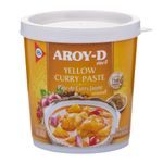 AROY-D Yellow Curry Paste Pate de Curry Jaune Authentic Thai Recipes 14oz 400g Product of Thailand Oriental Cooking