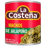 La Costena Jalapeno Nacho 2.8kg / Mexican Canned Jalapeno Slices For Nachos, Tinned Pickled Jalapeno Pepper Slices, Hot & Spicy Chillies