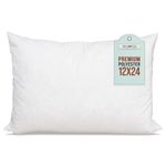 Pillowflex 12x24PC Pillow Form Insert, Machine Washable (12-Inch by 24-Inch)