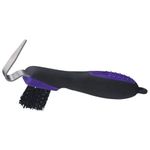 Tough 1 Great Grip Hoof Pick/Brush, Purple