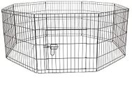 AVC Designs Pet Dog Pen Puppy Cat Rabbit Foldable Playpen Indoor/Outdoor Enclosure Run Cage (Small: Height 61cm)