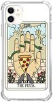 Vusbvelnot Tarot Card Pizza Case Compatible with iPhone 11, Hippie Tarot Card Dogs Flowers Snake Case for iPhone 11 for Teens Men and Women, Cool TPU Bumper Phone Case Cover