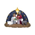 Gemmy Holiday Inflatables Airblown 6-Foot Wide Snowy Night Nativity Scene