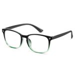 Gaoye Blue Light Blocking Glasses - Fashion Square Fake Eyeglasses, Anti UV Ray Computer Gaming Glasses, Blue Blockers Glasses for Women/Men (Blue Gradient Green)