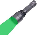 BESTSUN Green Hunting Flashlight Green Light 1000 Lumens Single Mode 350 Yards Tactical Night Hunting LED Light for Hog Pig Coyote Varmint Predator Rifle