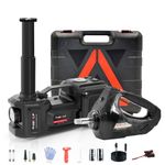 E-HEELP 5 Ton 12V Electric Car Jack Kit with Impact Wrench, Hydraulic Lift 6.1-17.7 Inch for SUV Truck Sedan, Garage Tire Change & Auto Repair
