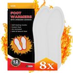 Flintronic Insole Foot Warmers Adhesive, 8 Pairs Insole Foot Warmers, Heated Insoles for 12 Hours of Warmth, Adhesive Foot Warmers Air Activated, Warmers for Shoes for Outdoor Activities/L-UK 6-8.5