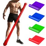 BOCTTCBO Resistance Bands Set - Workout Exercise Bands with 4 Resistance Levels, Non-Latex Elastic Bands Stretch Bands for Physical Therapy, Home Gym Yoga Training (Red, Green, Blue, Purple)