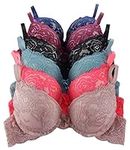 Women Bras 6 Pack of Double Pushup 