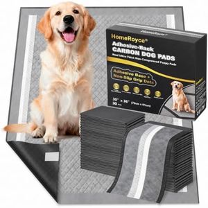 Charcoal Dog Pee Pad 30"x36" XXL, Super Absorbent Leak-Proof Disposable Pad | Anti-Slip Dots+Adhesive Backing, 2000ml Absorbent, Leak-Proof Quick Dry, Odor-Control Potty Pads, Dogs Cats Unscented 30 pcs