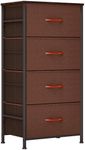 ROMOON Dresser for Bedroom, Dresser for Closet with 4 Drawers, Small Fabric Dresser & Chests of Drawers for Kids Bedroom,Nursery, Living Room, Hallway. Entryway (Brown)