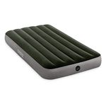 INTEX 64777E Dura-Beam Standard Prestige Air Mattress: Fiber-Tech – Twin Size – 10in Bed Height – 600lb Weight Capacity – Pump Included