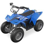 Razor Electric Kids ATV Quad 4 Wheeler with Adjustable Handlebars and Rear Suspension for Young Adventurers Ages 8 to 12, Blue