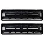 Vadda Car Number Plate Frame Set of Two (Front and Back) | Car Number Plate Frame (Black)