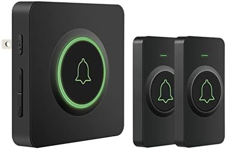 AVANTEK Wireless Doorbell over 1300 Feet Wireless Range, DB-21 Waterproof Door Bell Kit with 2 Buttons, 56 Melodies & 5 Volume Levels