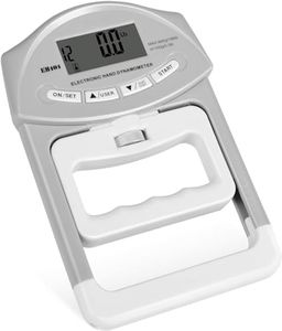 Digital Hand Dynamometer Grip Strength Trainer - Electronic Hand Grip Strength Tester Grip Strengthener Hand Exerciser Meter for Sports, School, and Home Use (198Lbs / 90Kgs)