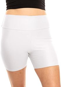 Women's and Plus Size High Waist Nylon Stretch Performance Booty Shorts | S-3X