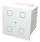 Smarteefi Touch 4 Port WiFi Smart Switch, Execute Schedule Even if no Internet, Compatible with Alexa/Google Home (White)