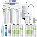 APEC Water Systems ROES-PH75 Essence Series Top Level Alkaline Mineral pH+ 75 GPD 6-Stage Certified Ultra-Safe Reverse Osmosis Drinking Water Filter System with Extra High Capacity Filter Set Steps 1