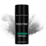 THICK FIBER Hair Building Fibres (Pack of 1, GREY) Hair Fibres for Thinning Hair | Hair Powder for Thinning Hair 25g Bottle | Make Hair Look Thicker in Seconds with hair filler | for Women & Men