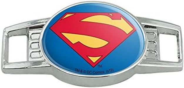 GRAPHICS & MORE Superman New 52 Shield Logo Shoe Shoelace Shoe Lace Tag Runner Gym Charm Decoration