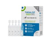 Thealoz Duo Gel (Single Dose Vials) Eye Drops - Long-Lasting Relief Day & Night for Dry, Tired & Sore Eyes | Gentle, Preservative-Free Gel | 30 Single Dose Units