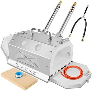 lormuzi GY200 Juego de horno de propano forjado de doble quemador, acero inoxidable, horno de fusión portátil, artista, afición, cuchillo, herramientas, herrero