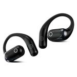 pTron Newly Launched Zenbuds Evo X2 Pro Open Ear Wireless Earbuds, SafeBeats Design, 60H Playtime, Quad Mic ENC Calls, Immersive Audio, BT5.3 Headphones, Touch Control & Type C Fast Charging (Black)